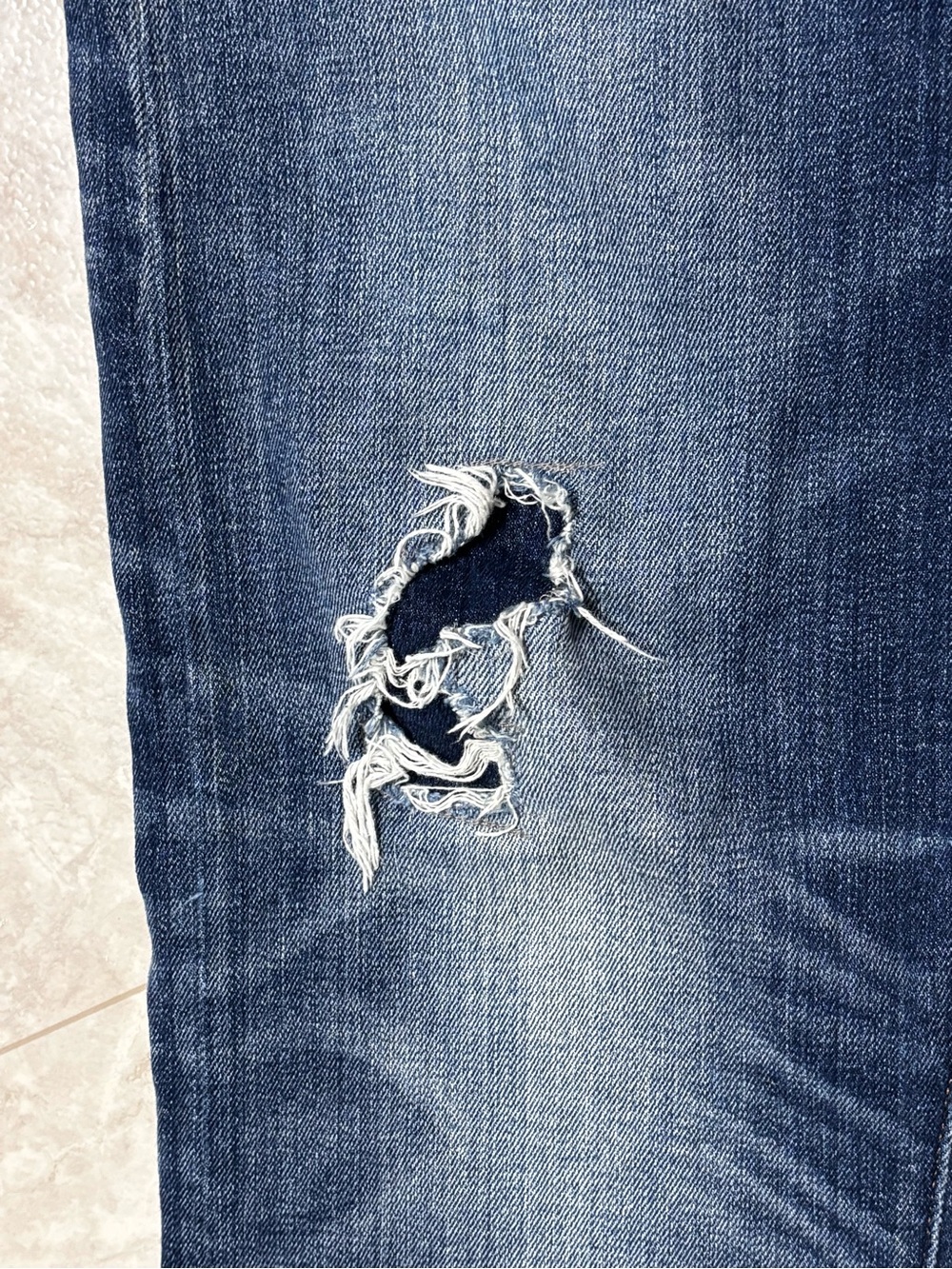 Polo Ralph Lauren Jeans Varick Slim Straight Distressed Patchwork 34 X 30 - Picture 10 of 14